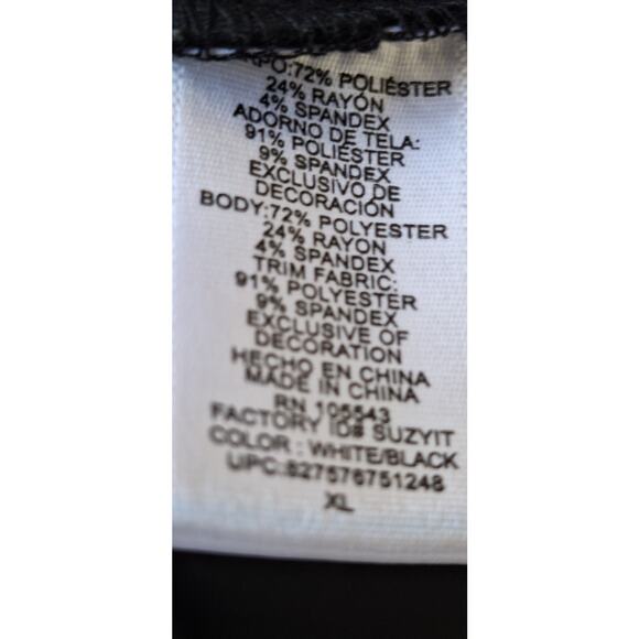 Narciso Rodriguez x NATION Black and White Sheath Knee length Dress XL Career - Picture 6 of 8